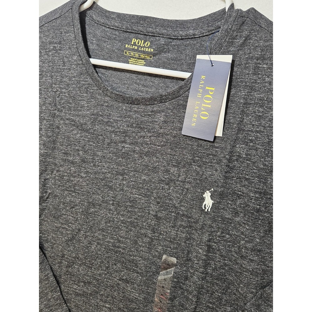 Polo Ralph Lauren Charcoal Gray Long Sleeve Crew Neck Pony T-Shirt Men's XL NWT! - Picture 3 of 10